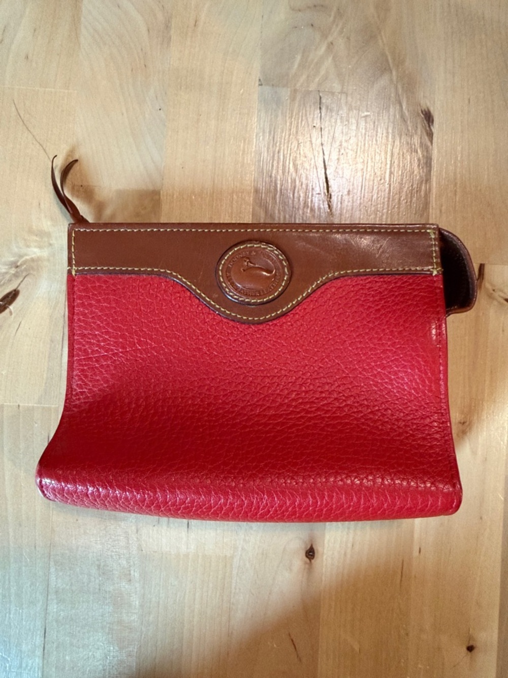 Vintage vs Dooney & Bourke Red Pebble Leather Pouch